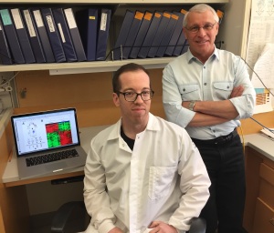 UCLA scientists Bryan Smith and Owen Witte. (Image credit: UCLA Broad Stem Cell Research Center)